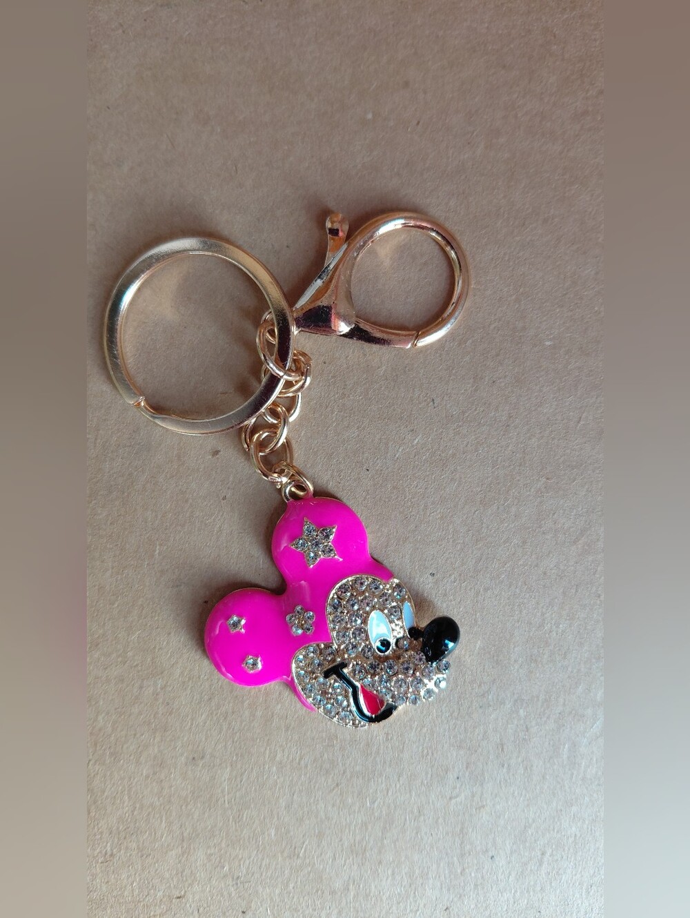Pink Crystal Mouse Keychain/Bag Charm